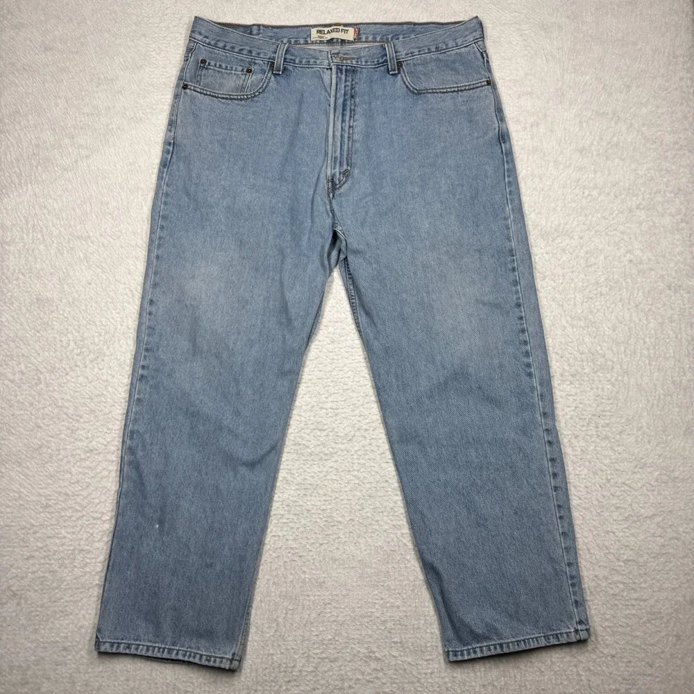 Levi's 550 Relaxed Fit Jeans Straight Blue Denim Pants Men's Size 40x30‎